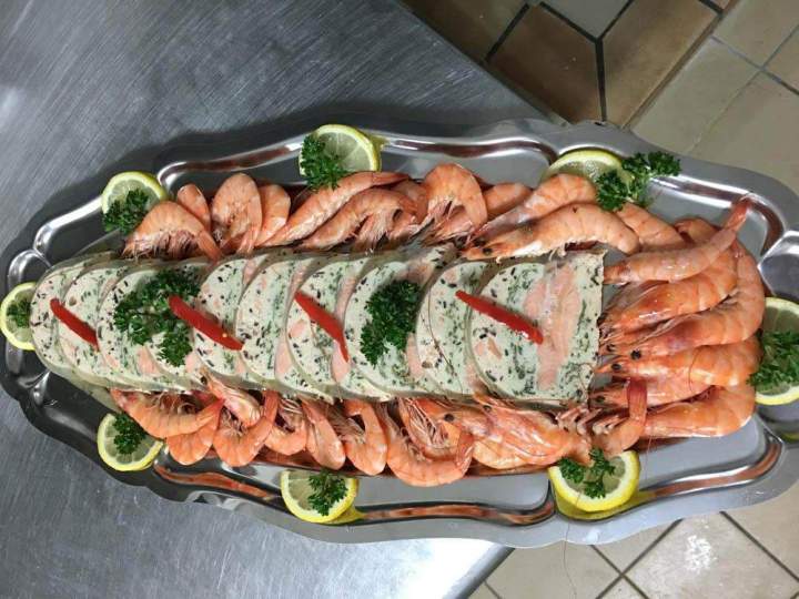 Assiette de crevettes Roanne