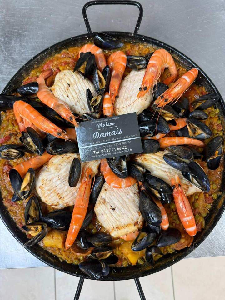 Paella aux crevettes Roanne